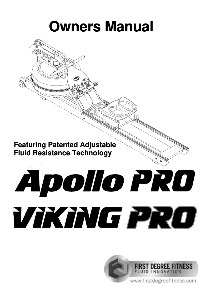 Image de la première page du manuel de l'appareil Rower Viking Pro XL