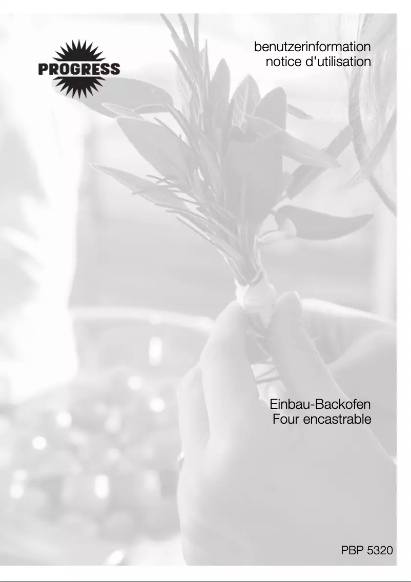 Image de la première page du manuel de l'appareil PBP5320X