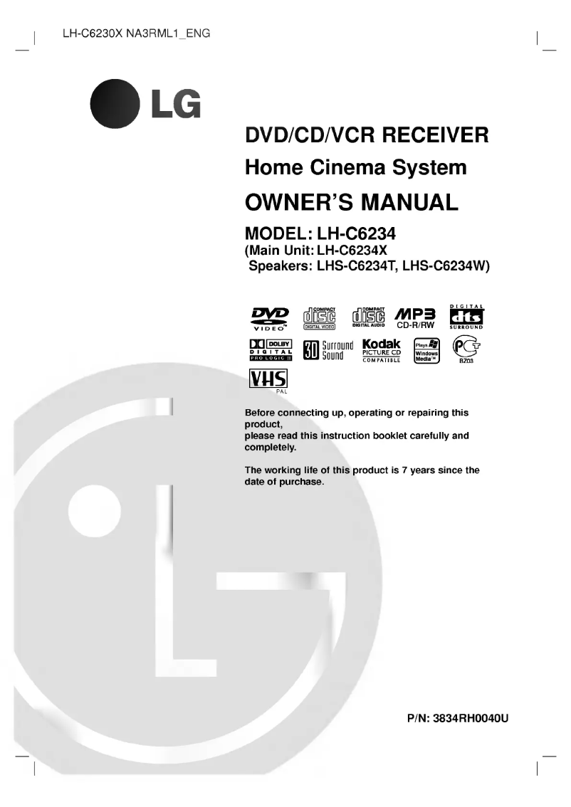 Página 1 del manual Manual de usuario LG LH-C6230X