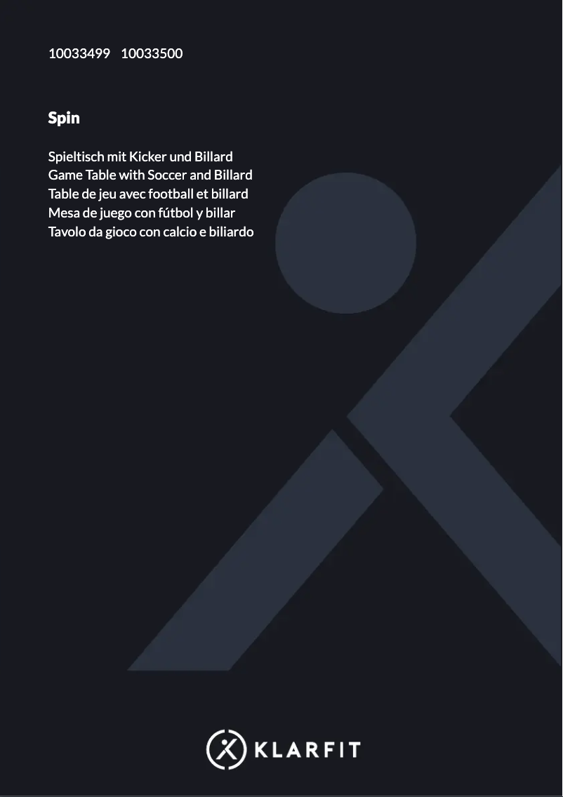 Página 1 del manual Manual de usuario Klarfit Spin