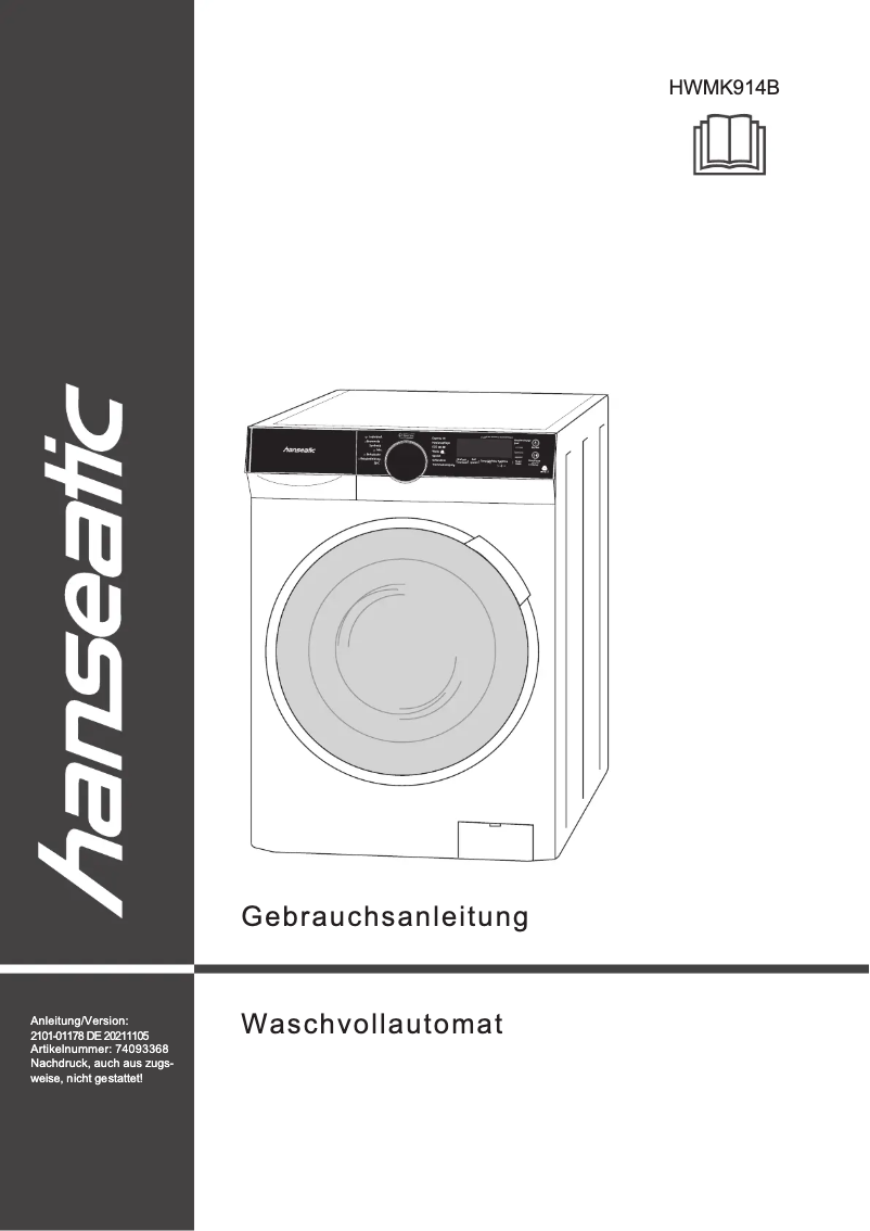 Página 1 del manual Manual de usuario Hanseatic HWMK914B