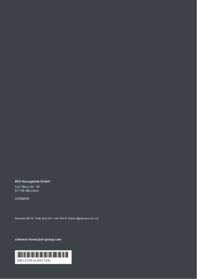 Page 1 de la notice Manuel utilisateur Siemens HB537GBW0Y