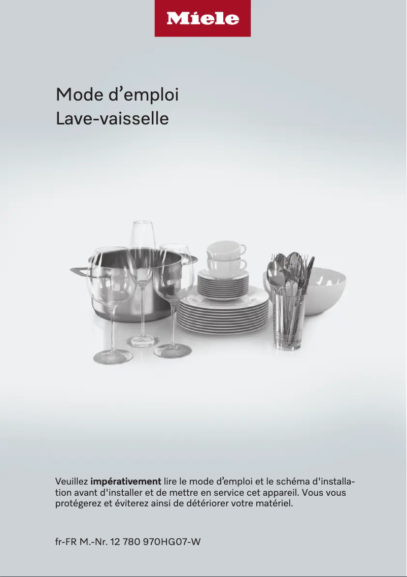 Page n°1 - Manuel utilisateur Miele G 7795 SCVi XXL AutoDos K2O