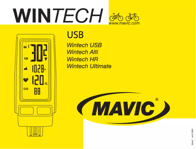 Page n°1 - Manuel utilisateur Mavic Wintech HR