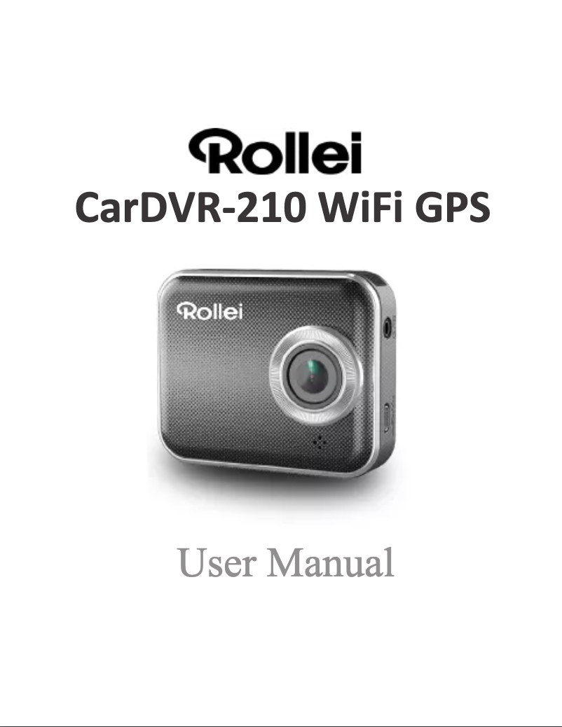 Page n°1 - Manuel utilisateur Rollei CarDVR-210