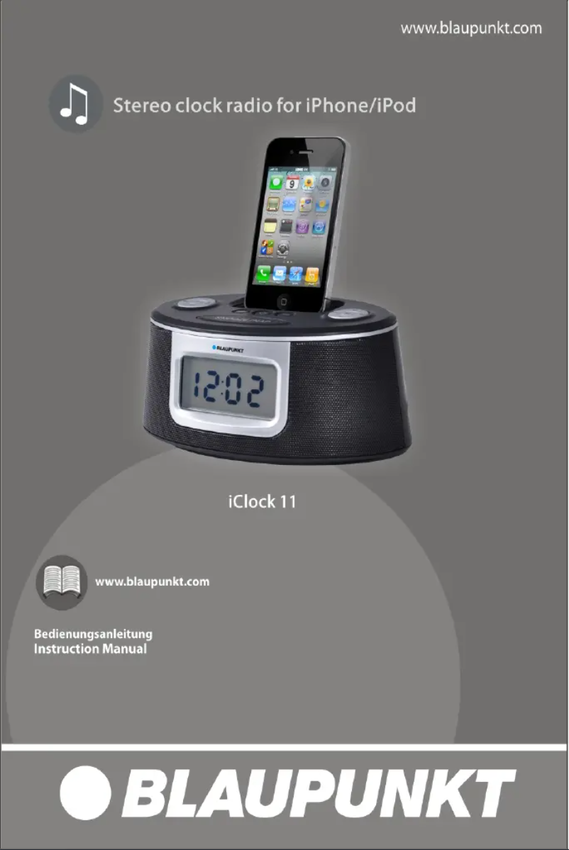 Page 1 de la notice Manuel utilisateur Blaupunkt iClock 11