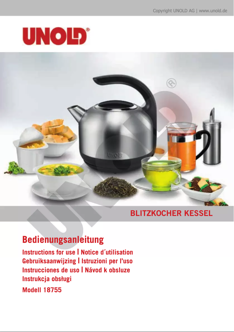 Página 1 del manual Manual de usuario Unold Kessel 18755