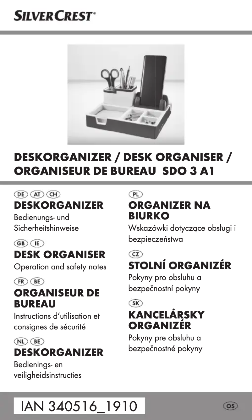 Page 1 de la notice Manuel utilisateur SilverCrest SDO 3 A1