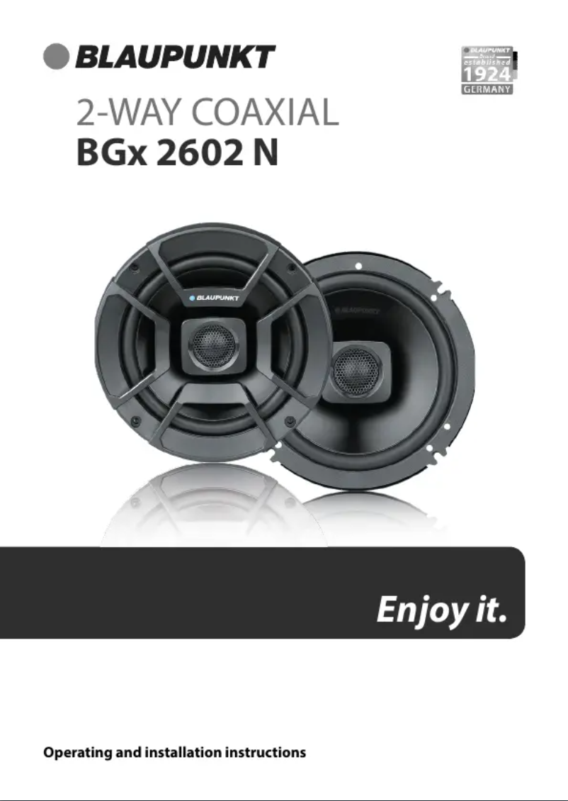 Image de la première page du manuel de l'appareil BGx 2602 N