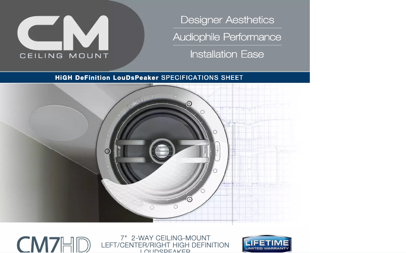 Image de la première page du manuel de l'appareil CM7HD