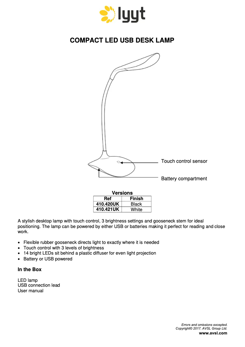 Page n°1 - Manuel utilisateur LYYT COMPACT-B