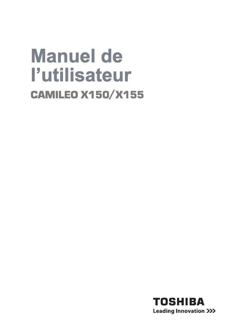 Image de la première page du manuel de l'appareil Camileo X150