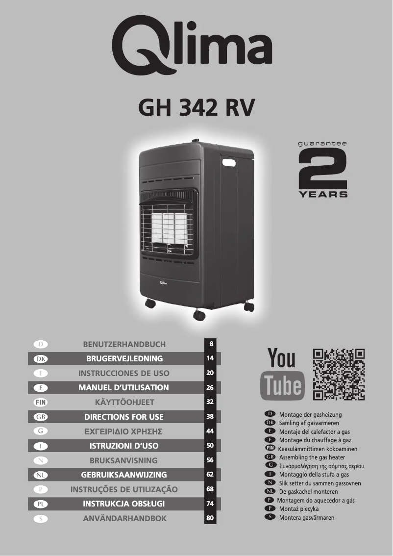 Image de la première page du manuel de l'appareil GH342RV