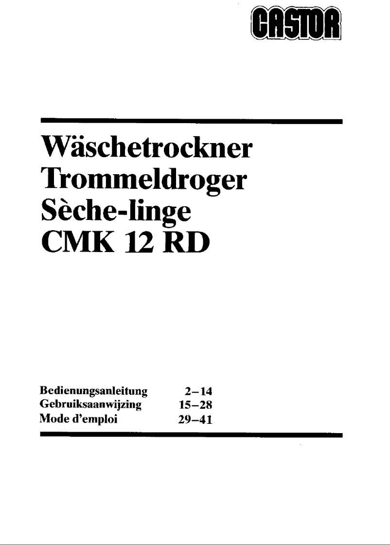 Image de la première page du manuel de l'appareil CMK 12 RD
