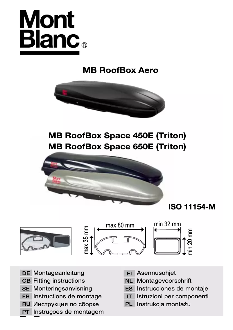 Page n°1 - Manuel utilisateur Mont Blanc Aero 450