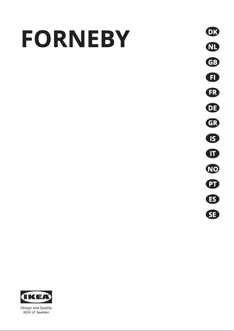 Page 1 de la notice Manuel utilisateur Ikea FORNEBY 605.568.88