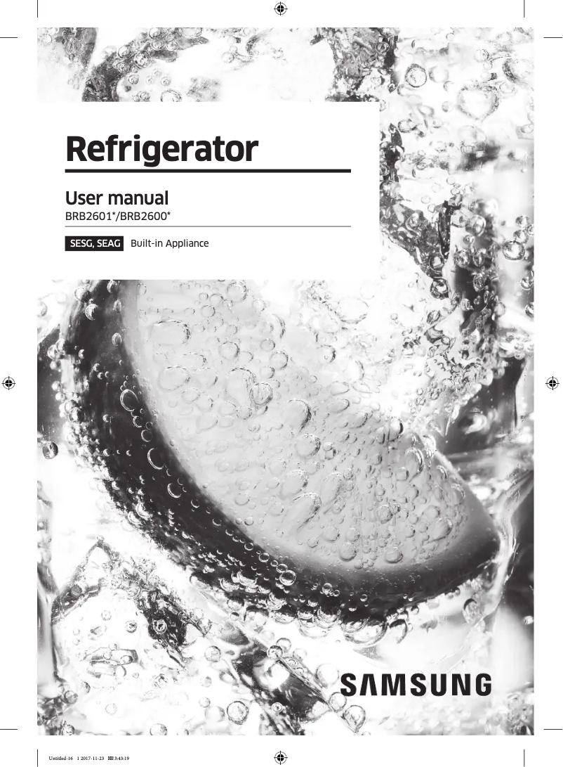 Page n°1 - Manuel utilisateur Samsung BRB260131WW