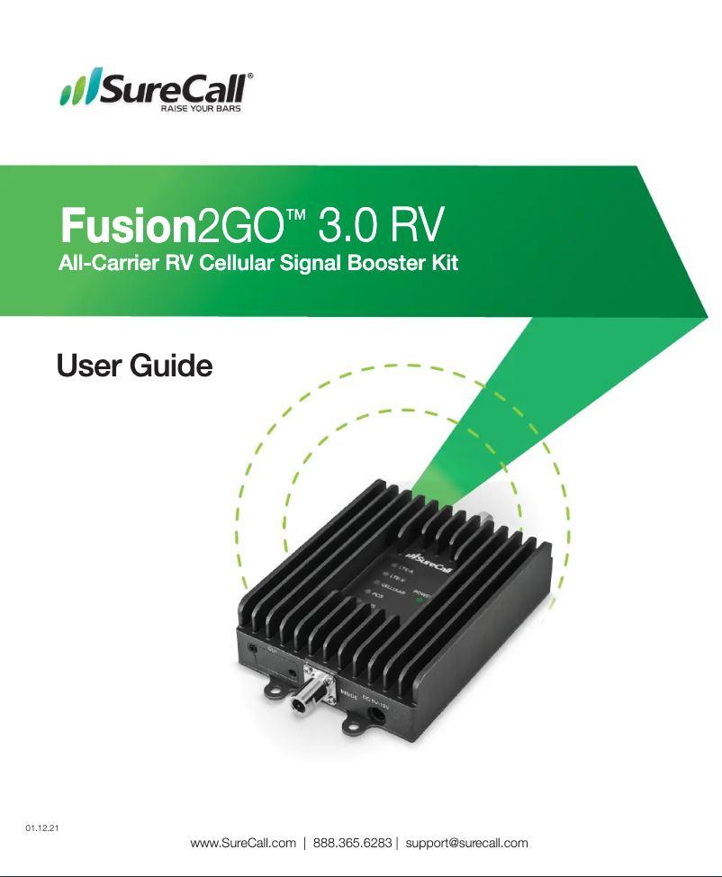 Page n°1 - Manuel utilisateur SureCall Fusion2Go 3.0 RV