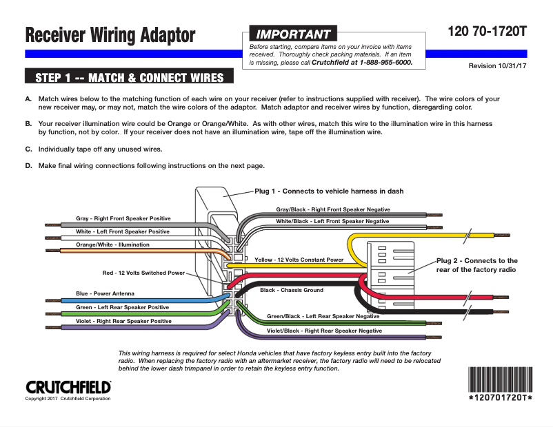 Page n°1 - Manuel utilisateur Metra 70-1720T