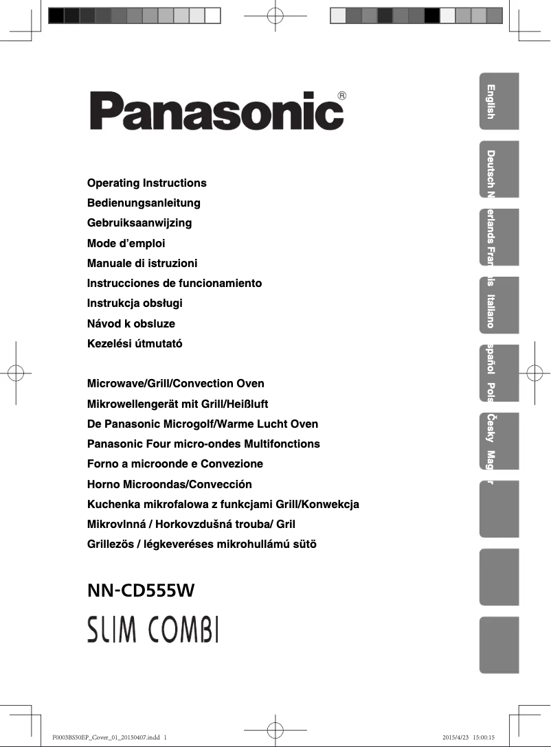 Page 1 de la notice Manuel utilisateur Panasonic NN-CD555