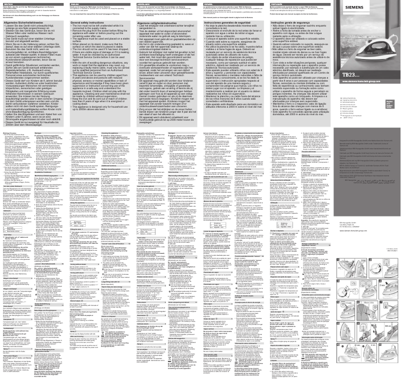 Page 1 de la notice Manuel utilisateur Siemens TB23600