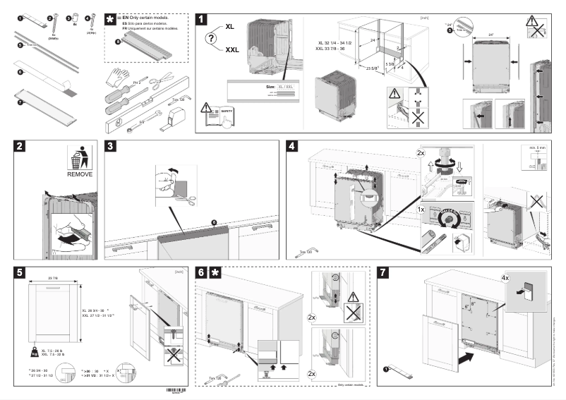 Page 1 de la notice Guide d'installation Asko DFI664XXL