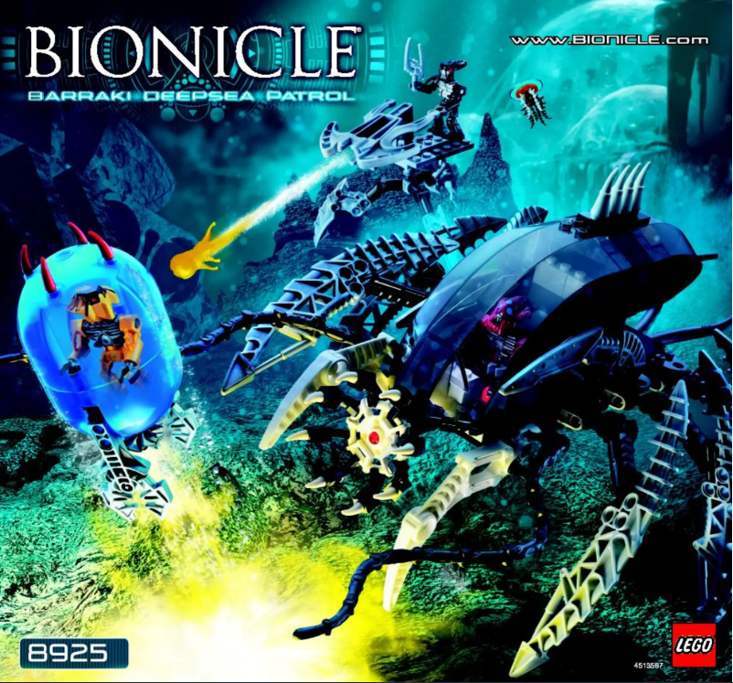 Page 1 de la notice Manuel utilisateur Lego Bionicle 8925