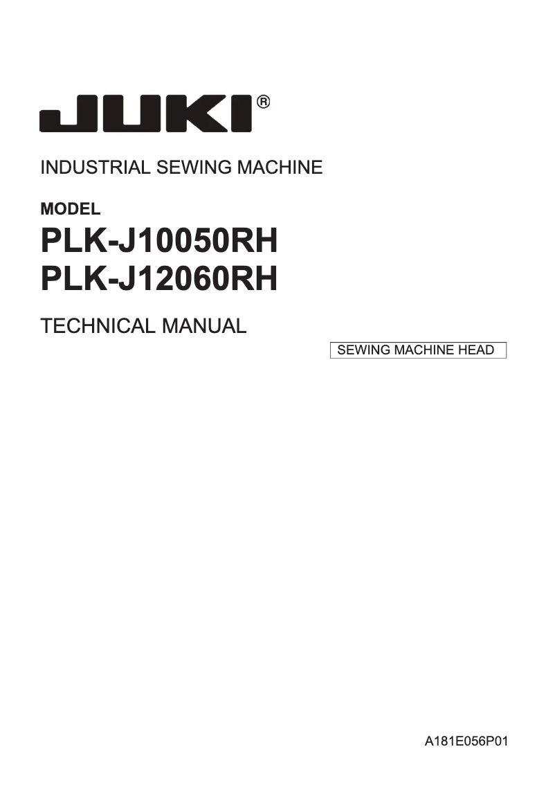 Page n°1 - Guide d'installation Juki PLK-J10050