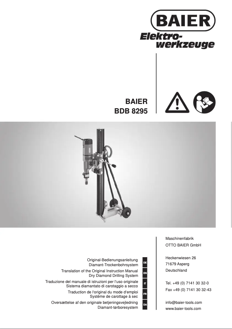 Image de la première page du manuel de l'appareil BDB 8295