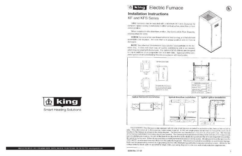 Page 1 de la notice Manuel utilisateur King ECO2S KFS2415-1-2S1-ECM