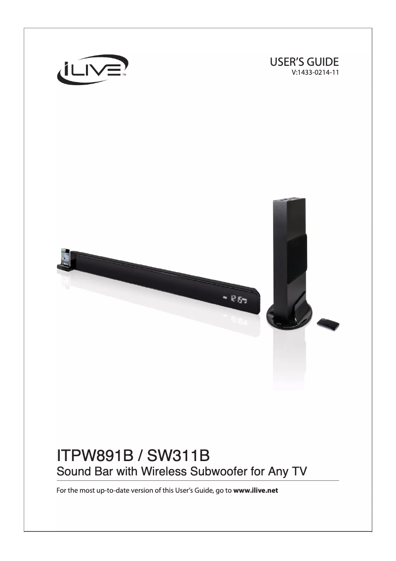 Page n°1 - Manuel utilisateur iLive ITPW891B