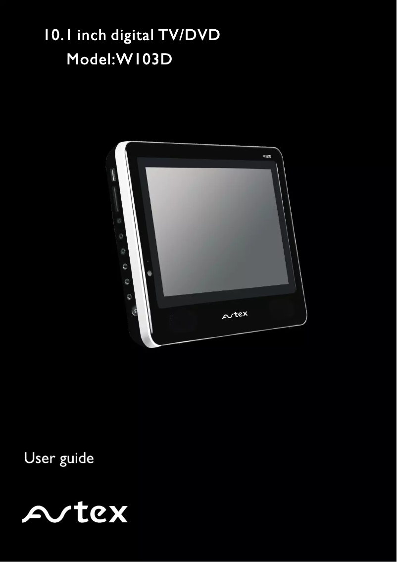 Image de la première page du manuel de l'appareil W103D