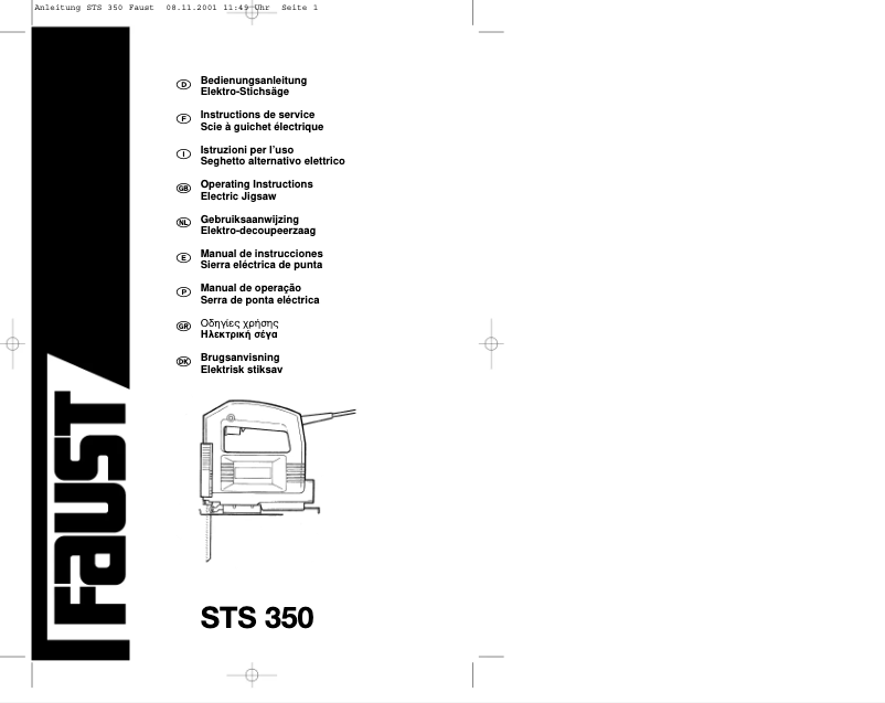 Page n°1 - Manuel utilisateur Einhell STS 350 E