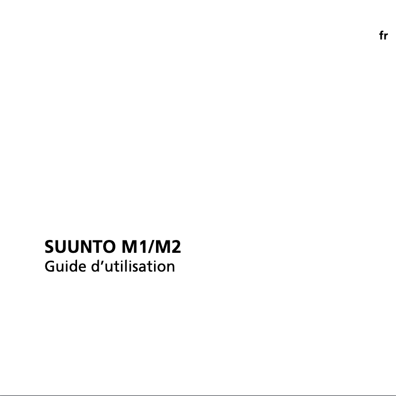 Página 1 del manual Manual de usuario Suunto M2