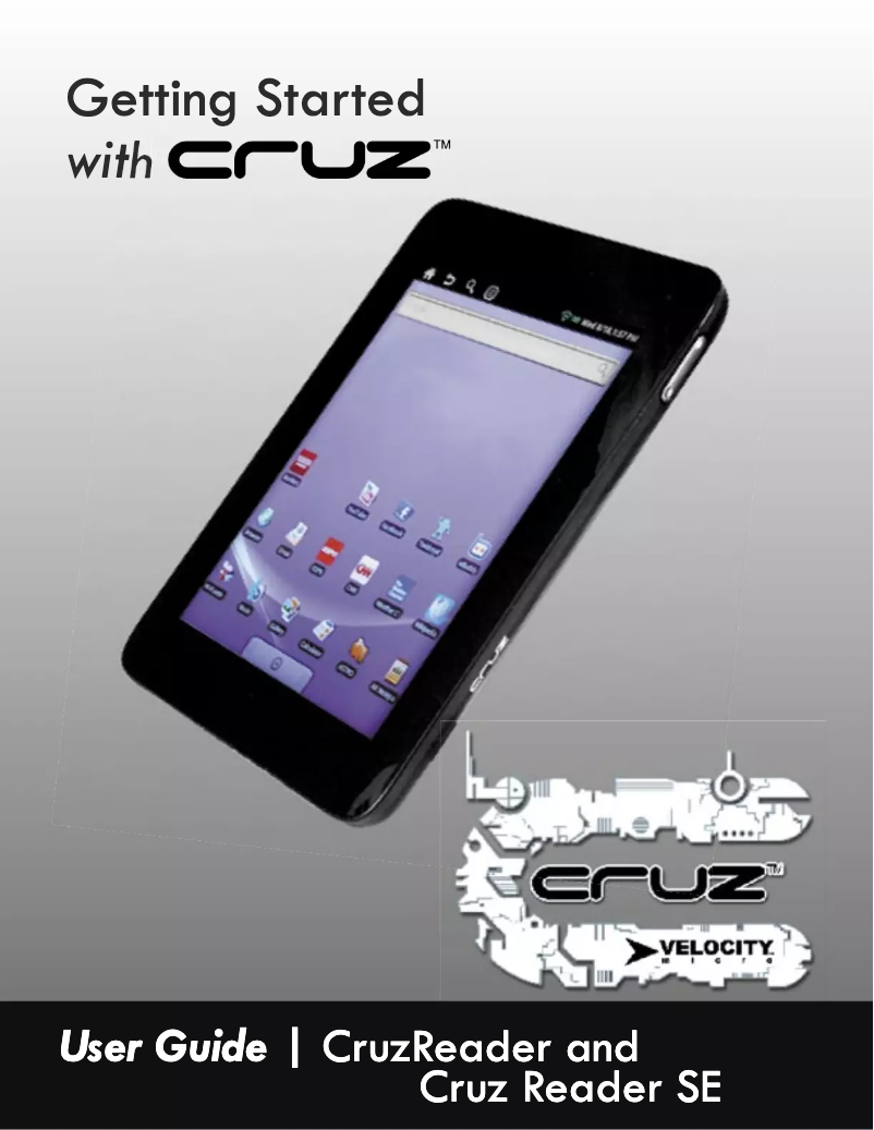 Page n°1 - Manuel utilisateur Velocity Micro Cruz Reader SE R102