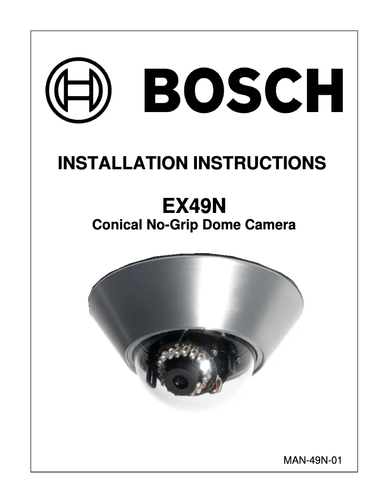 Page n°1 - Manuel utilisateur Bosch EX49N