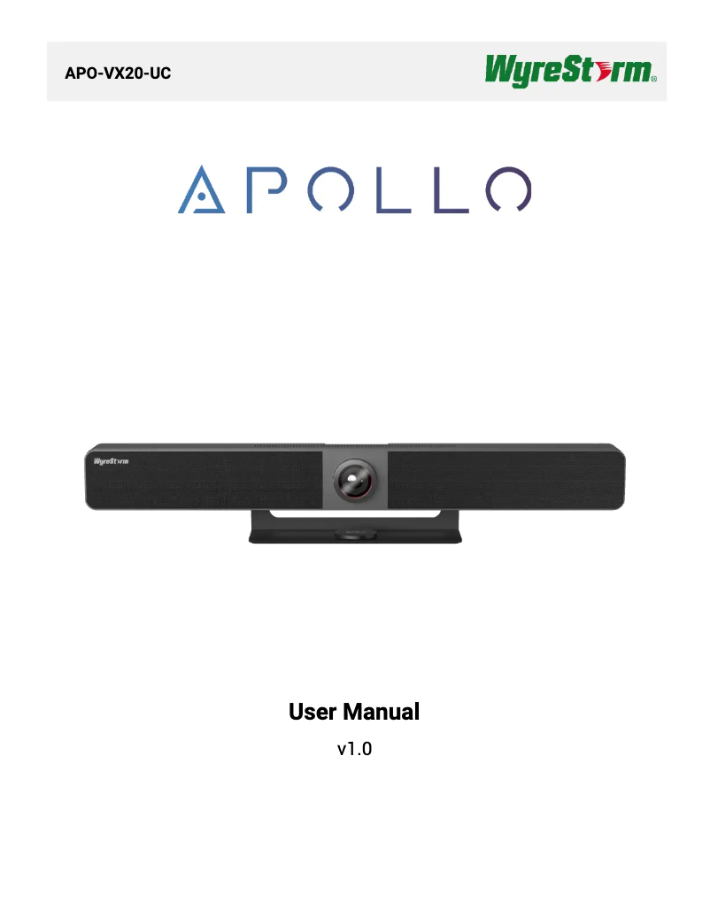Page n°1 - Manuel utilisateur WyreStorm Apollo APO-VX20-UC