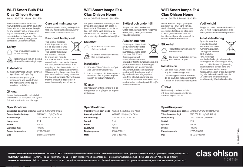 Image de la première page du manuel de l'appareil SL-2