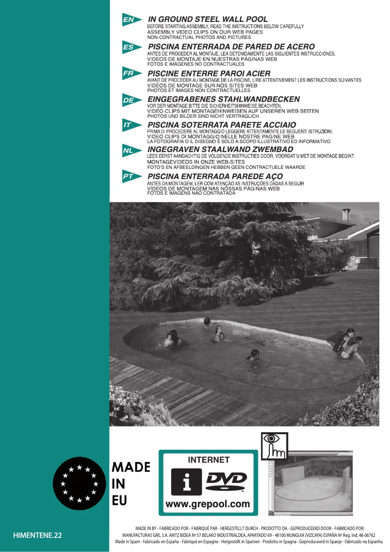 Page n°1 - Manuel utilisateur Gre K3500NPNE