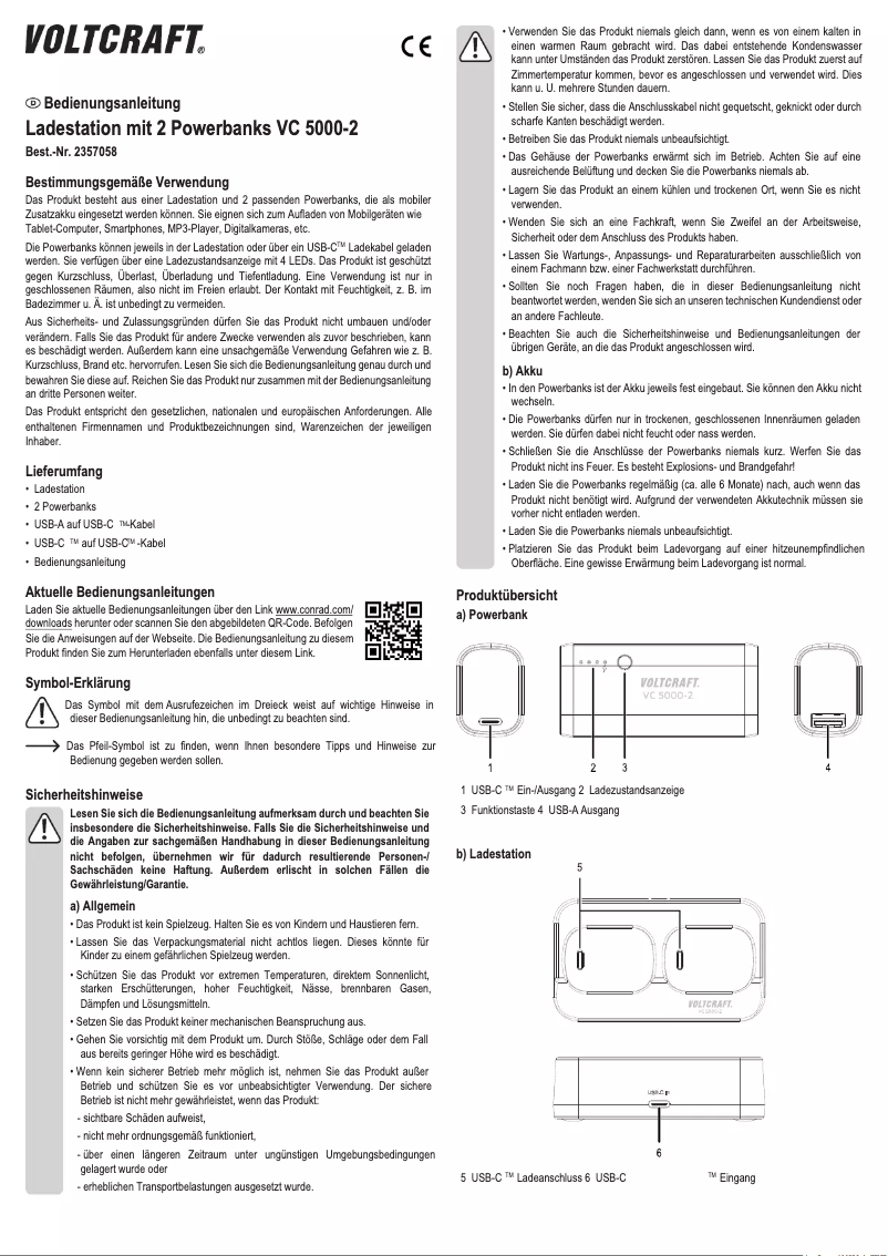 Page n°1 - Manuel utilisateur Voltcraft VC 5000-2