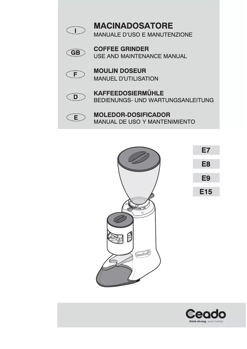 Image de la première page du manuel de l'appareil E7