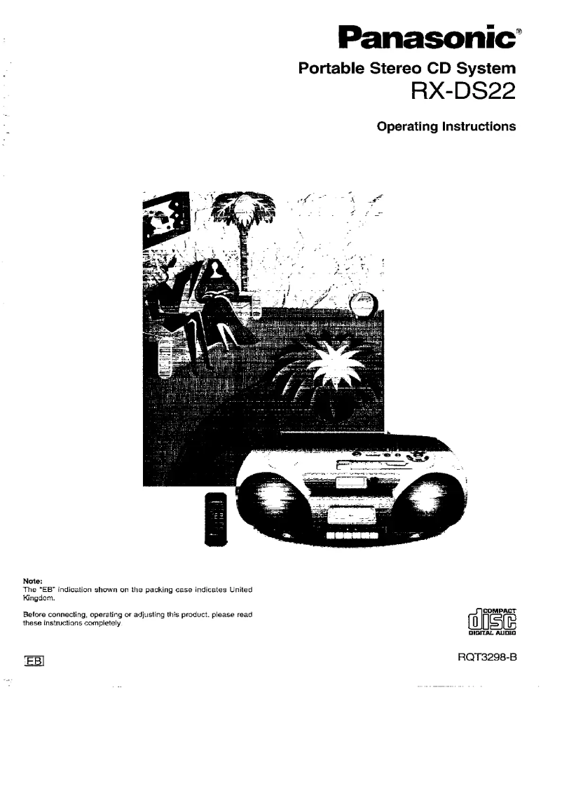 Page 1 de la notice Manuel utilisateur Panasonic RX-DS22