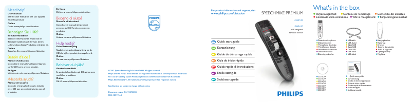 Page n°1 - Manuel utilisateur Philips SpeechMike Premium LFH3610