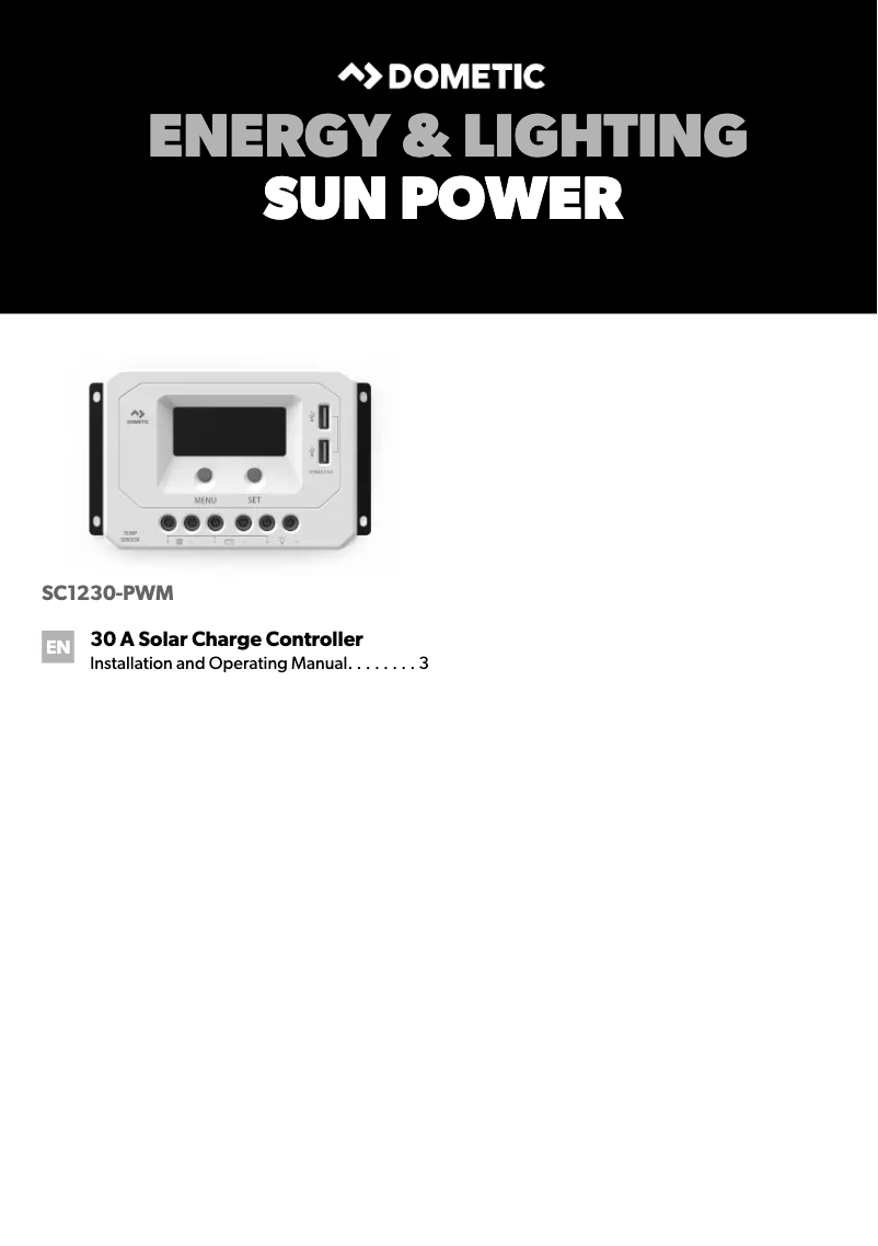 Imagen de la primera página del manual del dispositivo SC1230