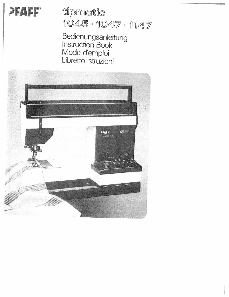 Image de la première page du manuel de l'appareil tipmatic 1047