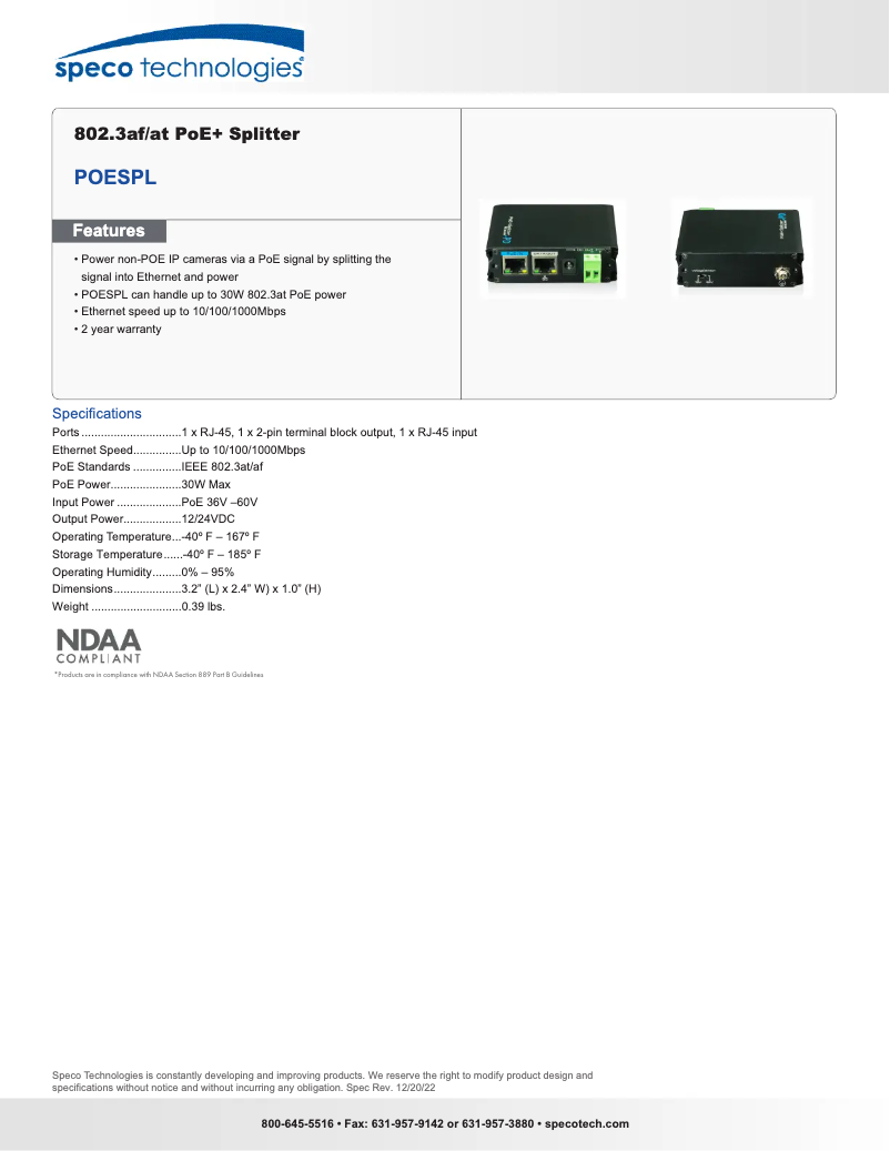 First page image of the manual for POESPL