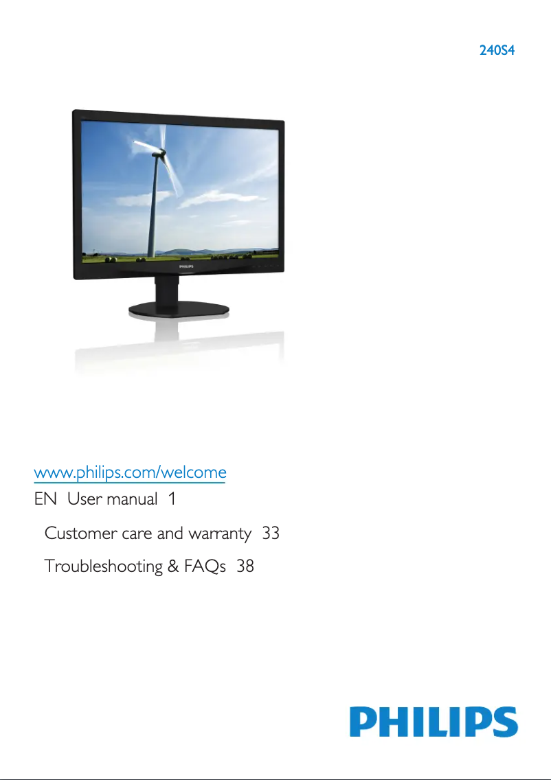 Page n°1 - Manuel utilisateur Philips 240S4QMB