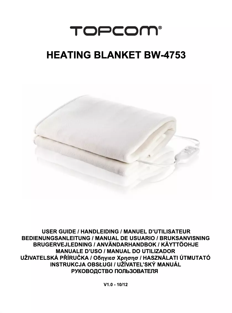 Page n°1 - Manuel utilisateur TriStar BW-4753