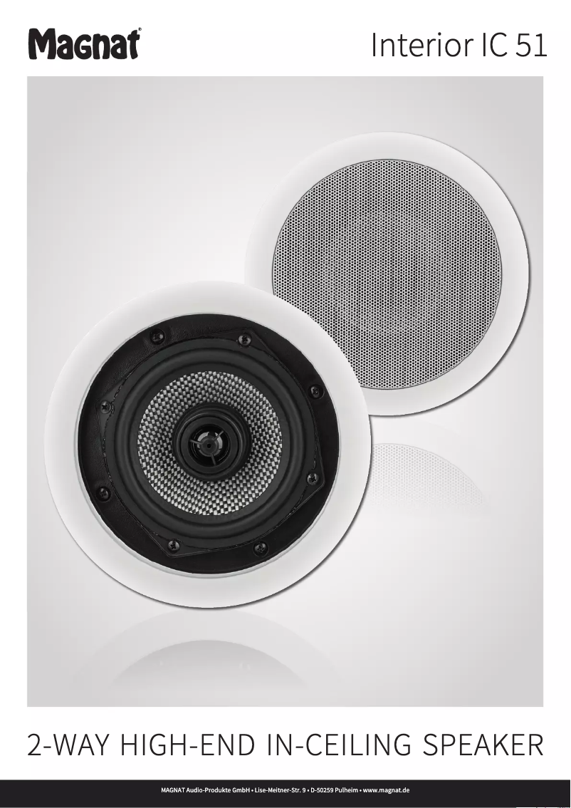 Page 1 de la notice Fiche technique Magnat Interior IC 51