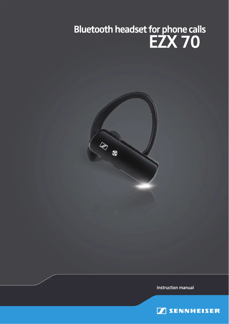 Page n°1 - Manuel utilisateur Sennheiser EZX 70